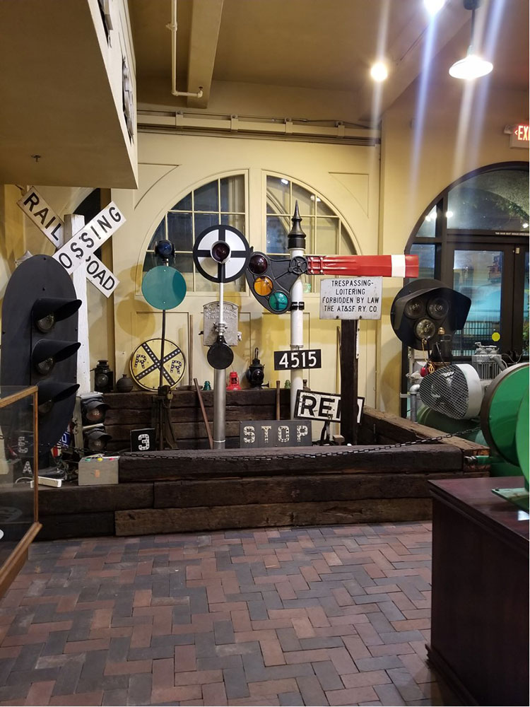 items in the railroad museum